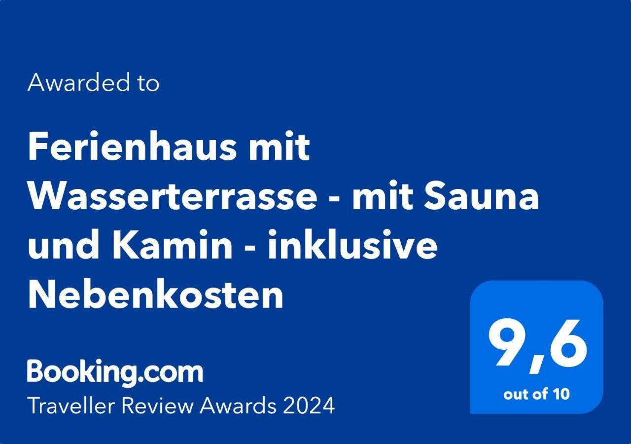 Ferienhaus Mit Wasserterrasse - Mit Sauna Und Kamin - Inklusive Nebenkosten Wendisch Rietz Exterior foto